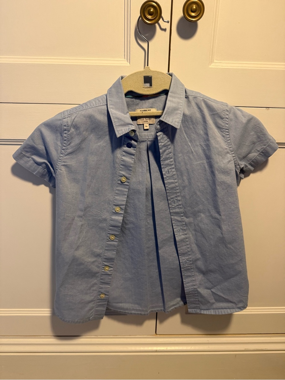 Paul Smith Junior Light Blue Short-Sleeve Button-Down Shirt